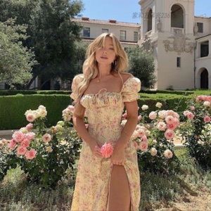 House of CB Floral Tallulah Dress Yellow